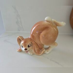 Vintage 1980s Quon Quon Japanese Floppy Eared Cottontail Bunny Rabbit Japan 5 In